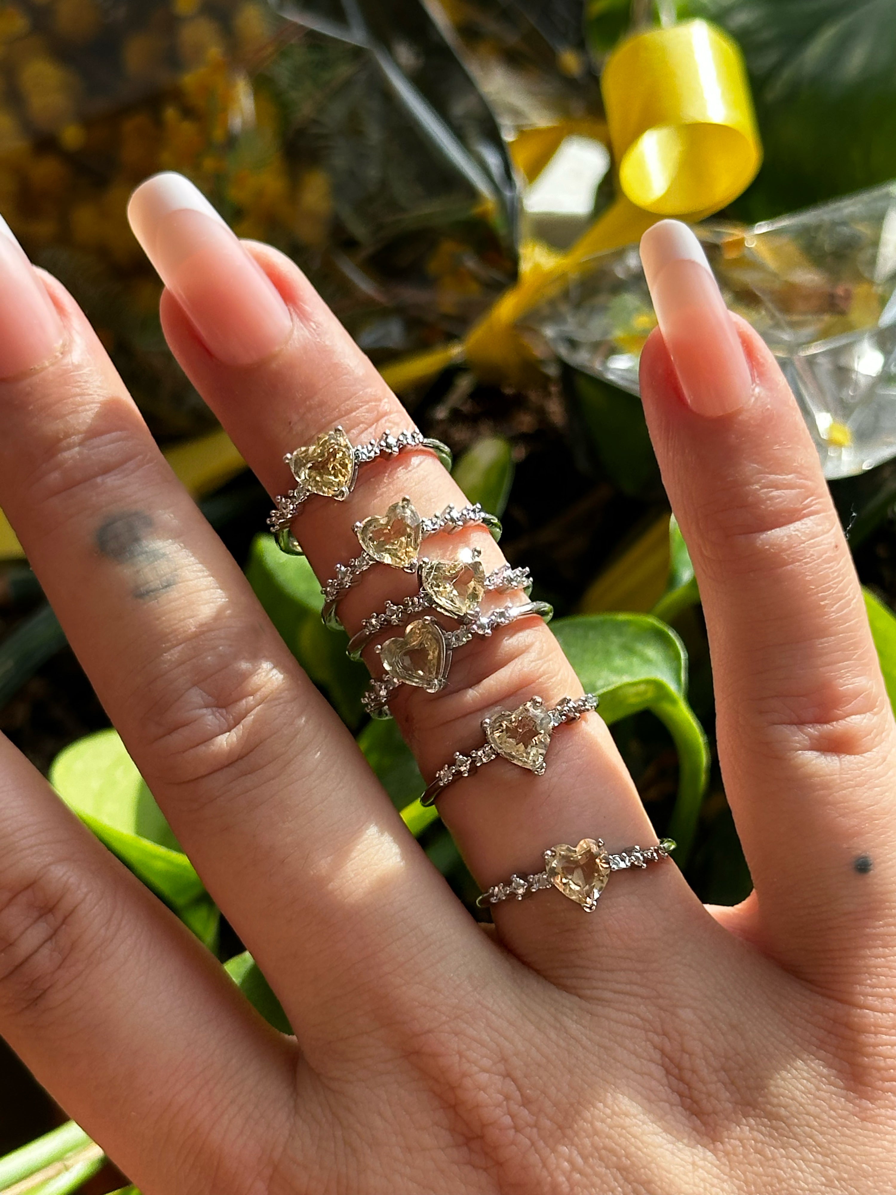 Anello con Quarzo Citrino – Regolabile