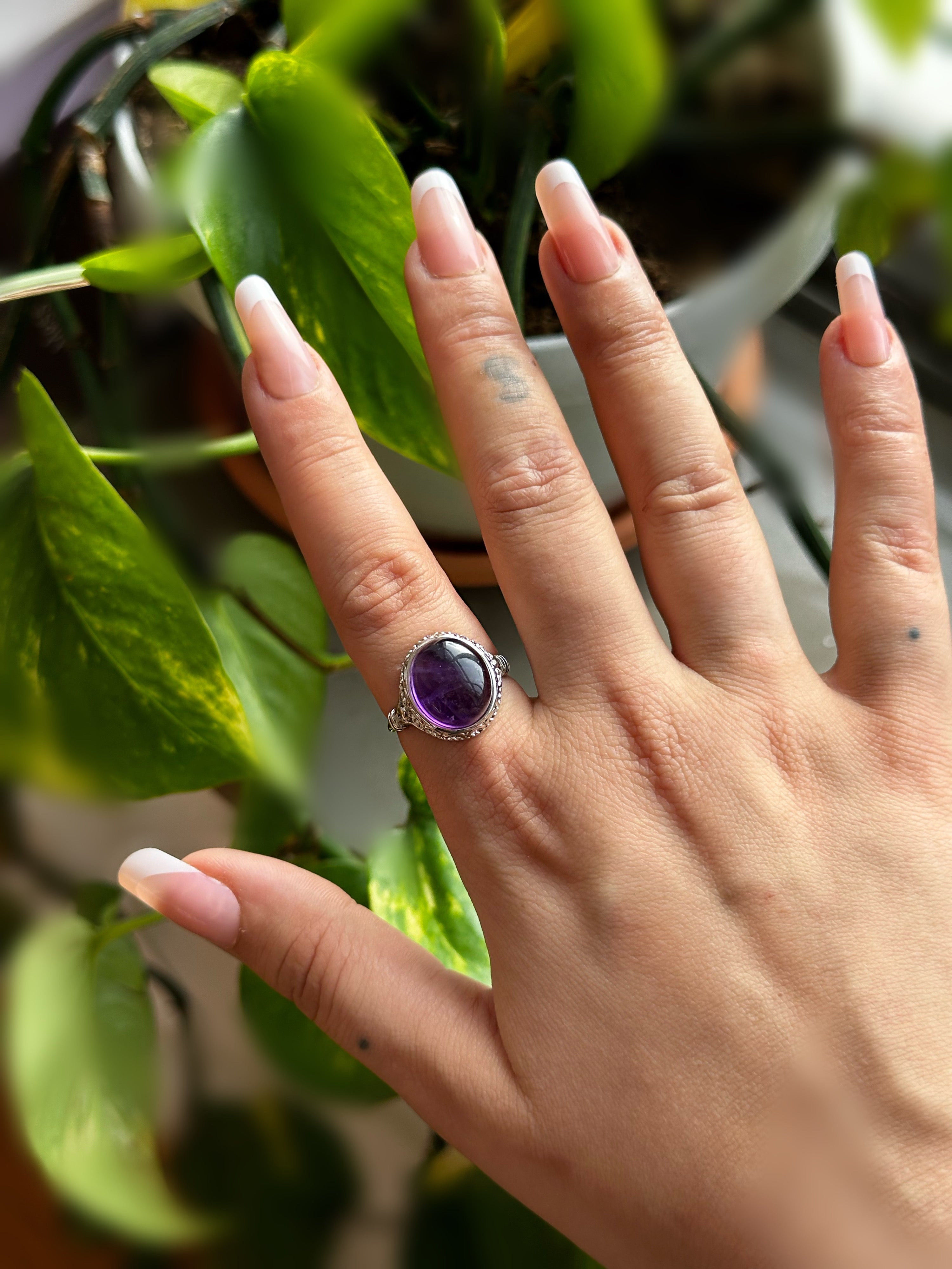 Anello con Ametista – Regolabile