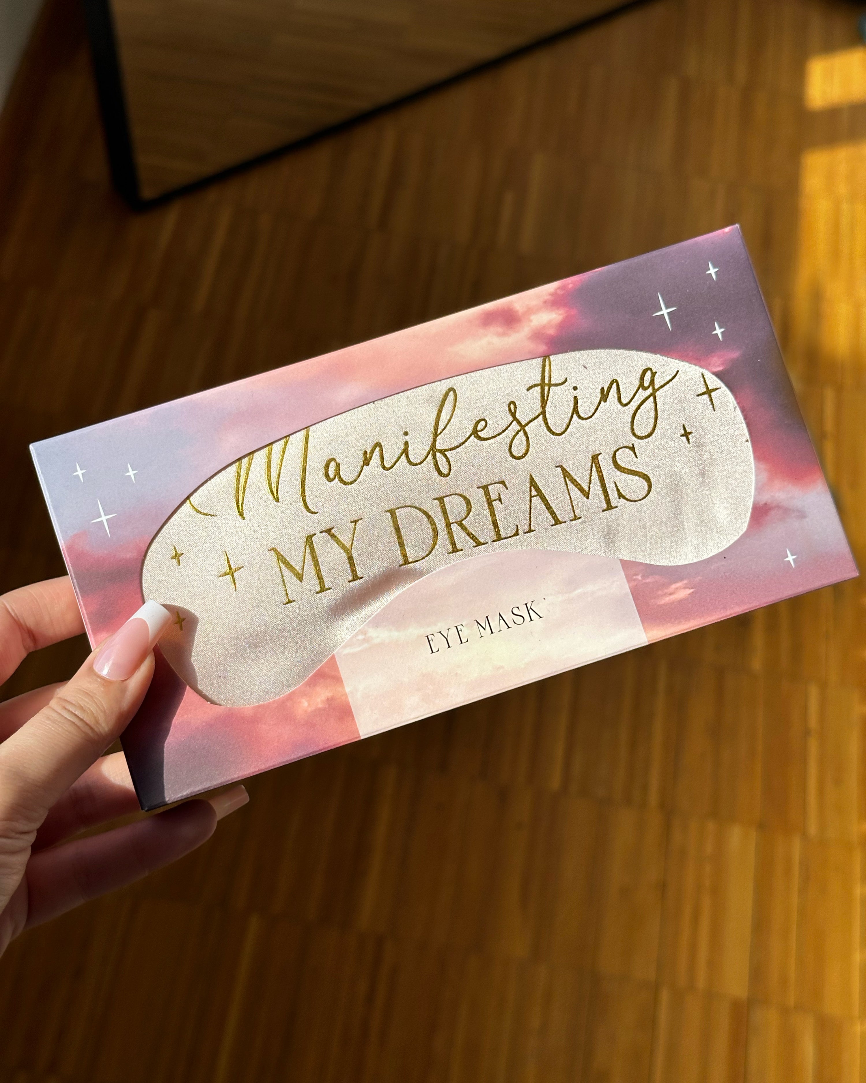 Mascherina da Notte in Raso – Manifesting My Dreams
