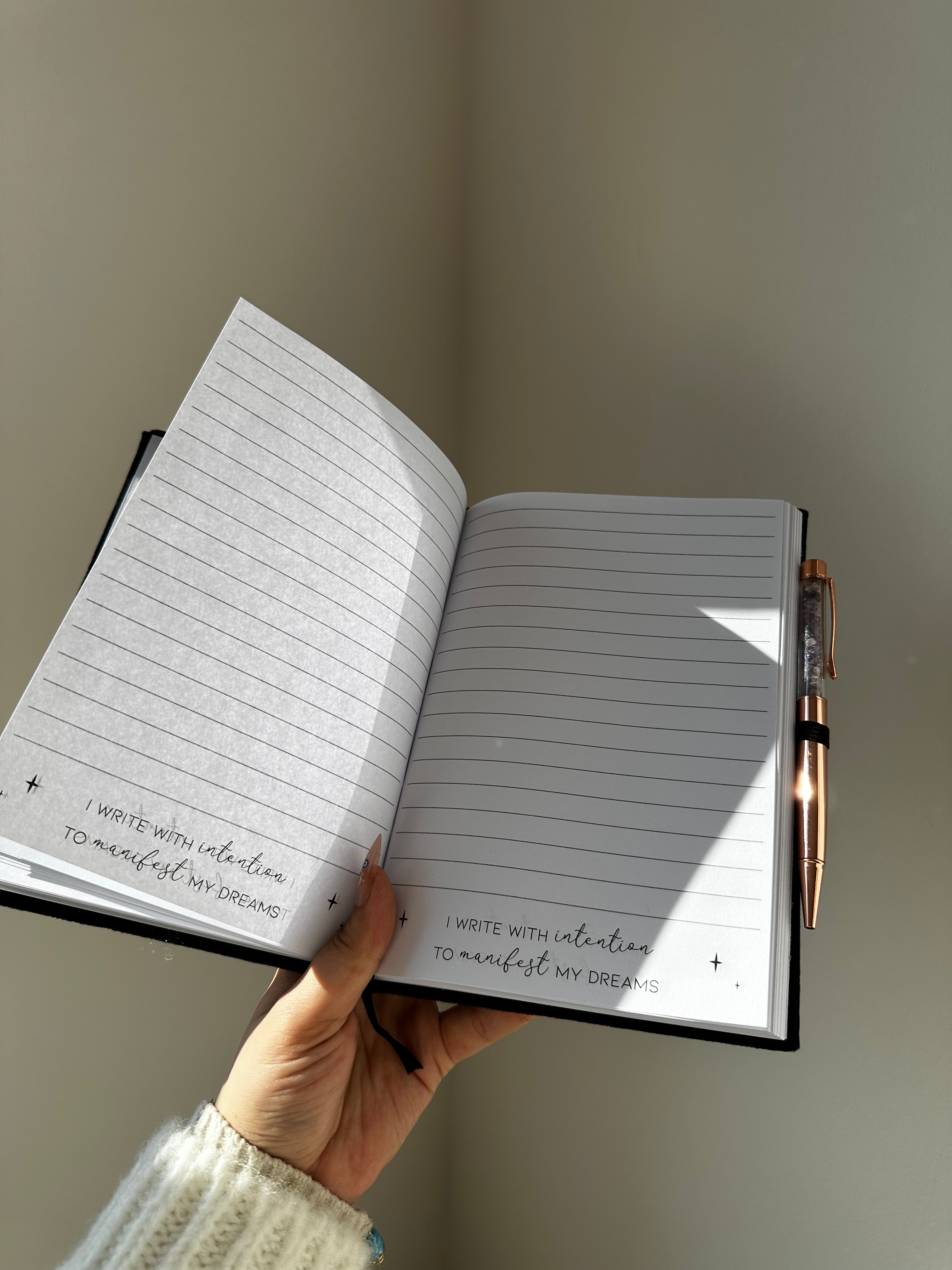 My Manifestation Journal In Velluto Con Penna In Ametista