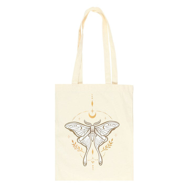 Borsa tote in policotone con motivo Luna Moth