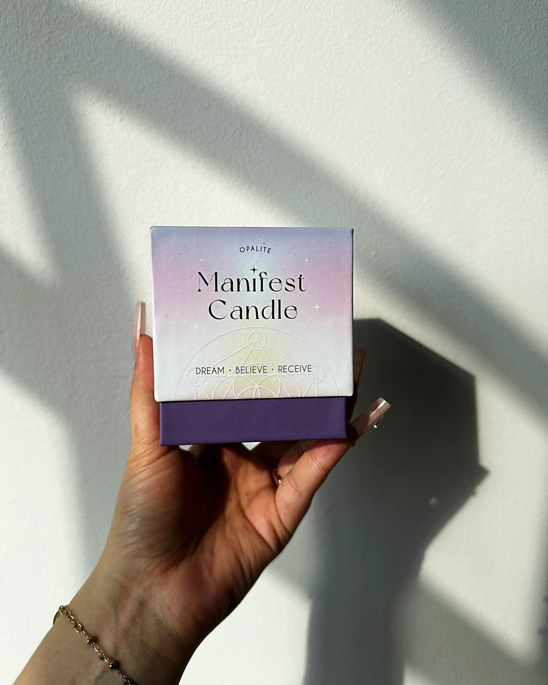 Candela Lavanda &amp; Patchouli con Cristalli di Opalite