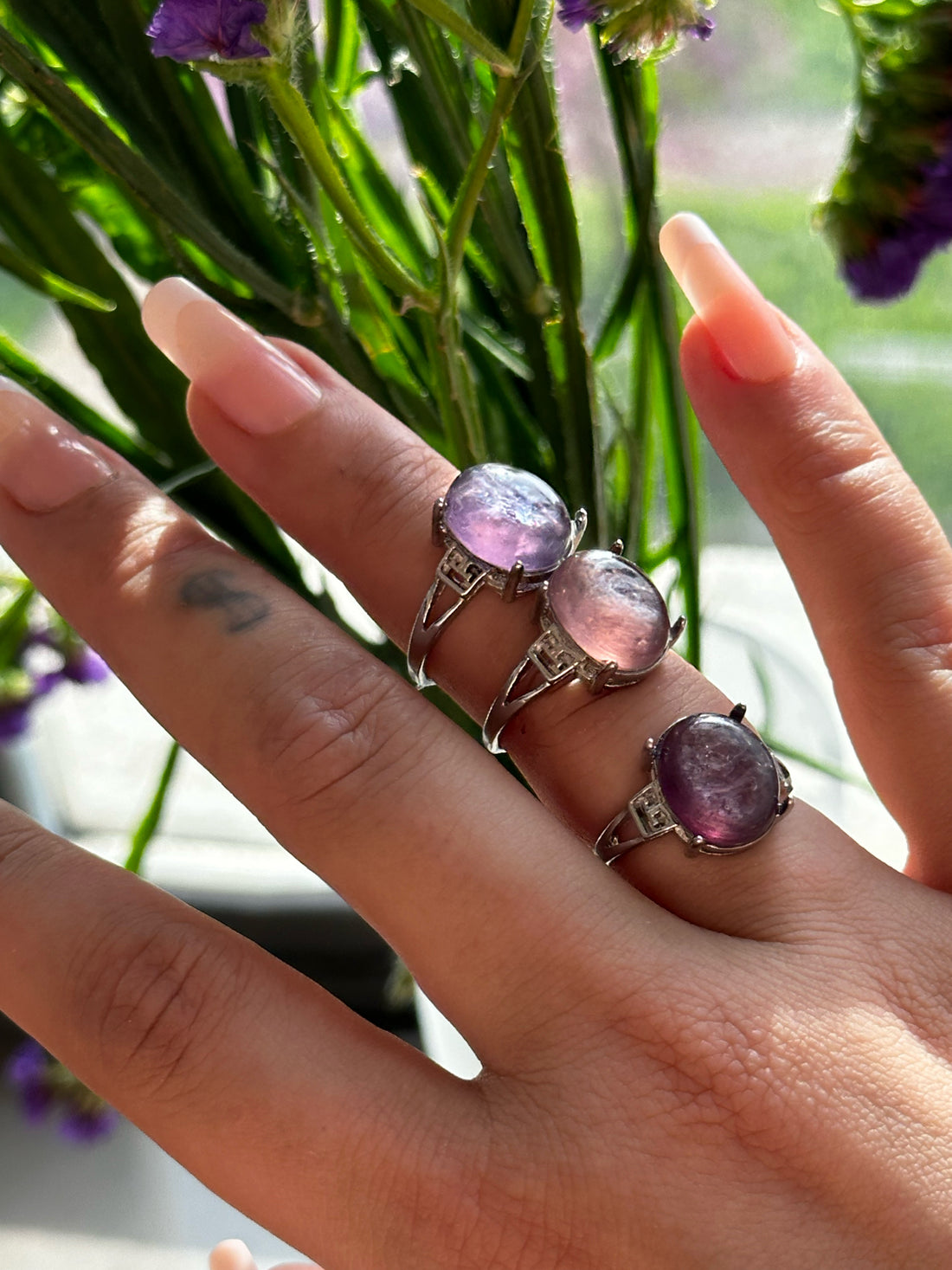 Anello con Lepidolite – Regolabile