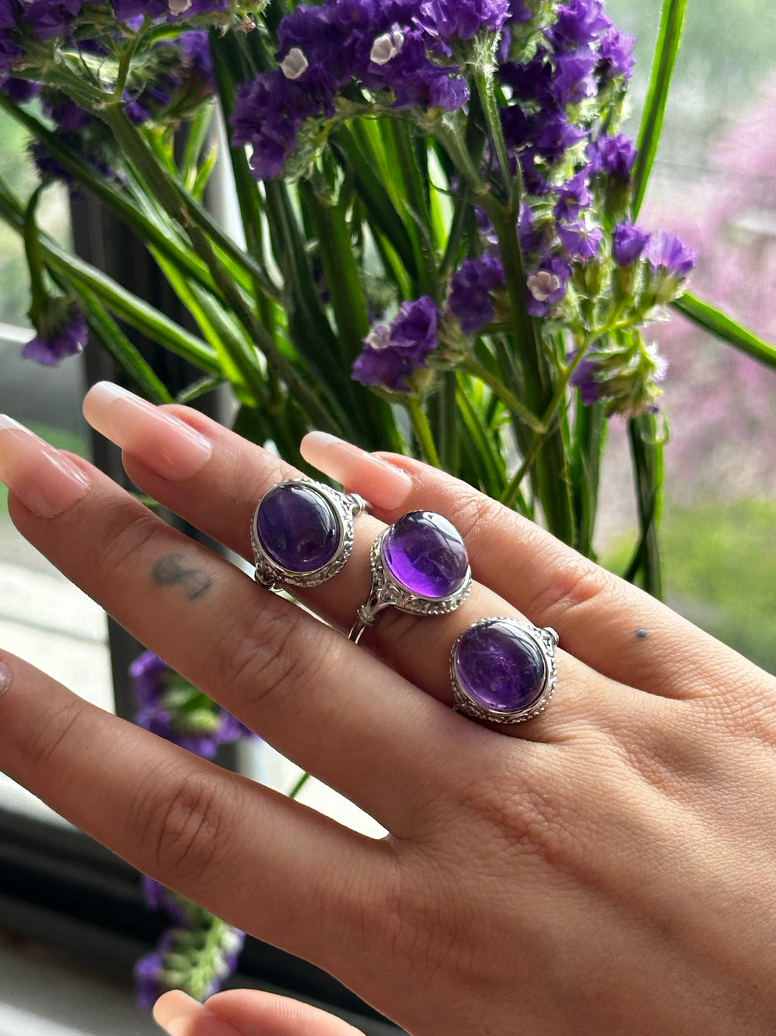 Anello con Ametista – Regolabile