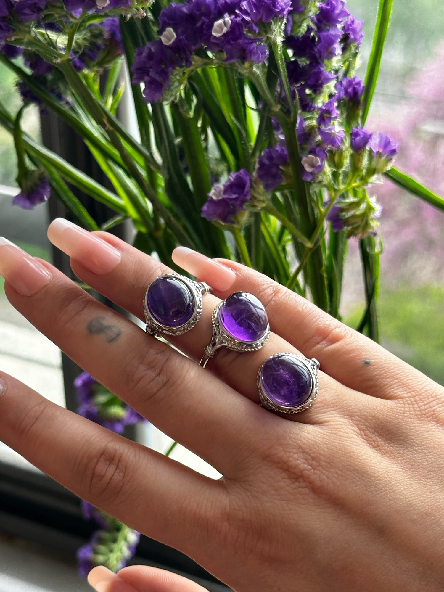 Anello con Ametista – Regolabile