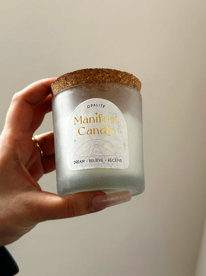 Candela Lavanda &amp; Patchouli con Cristalli di Opalite