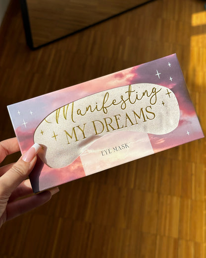 Mascherina da Notte in Raso – Manifesting My Dreams