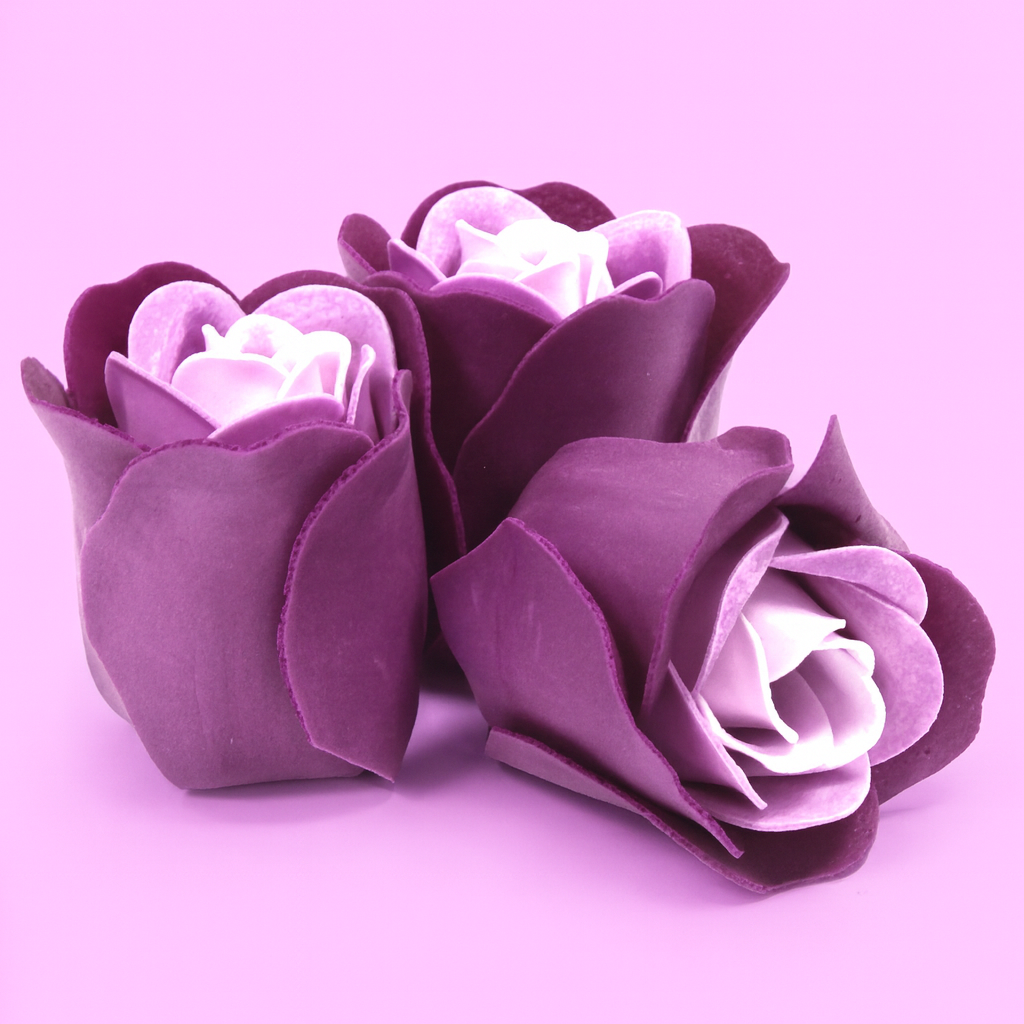 FIORI DI SAPONE - Set da 3 profumato alla rosa e lavanda