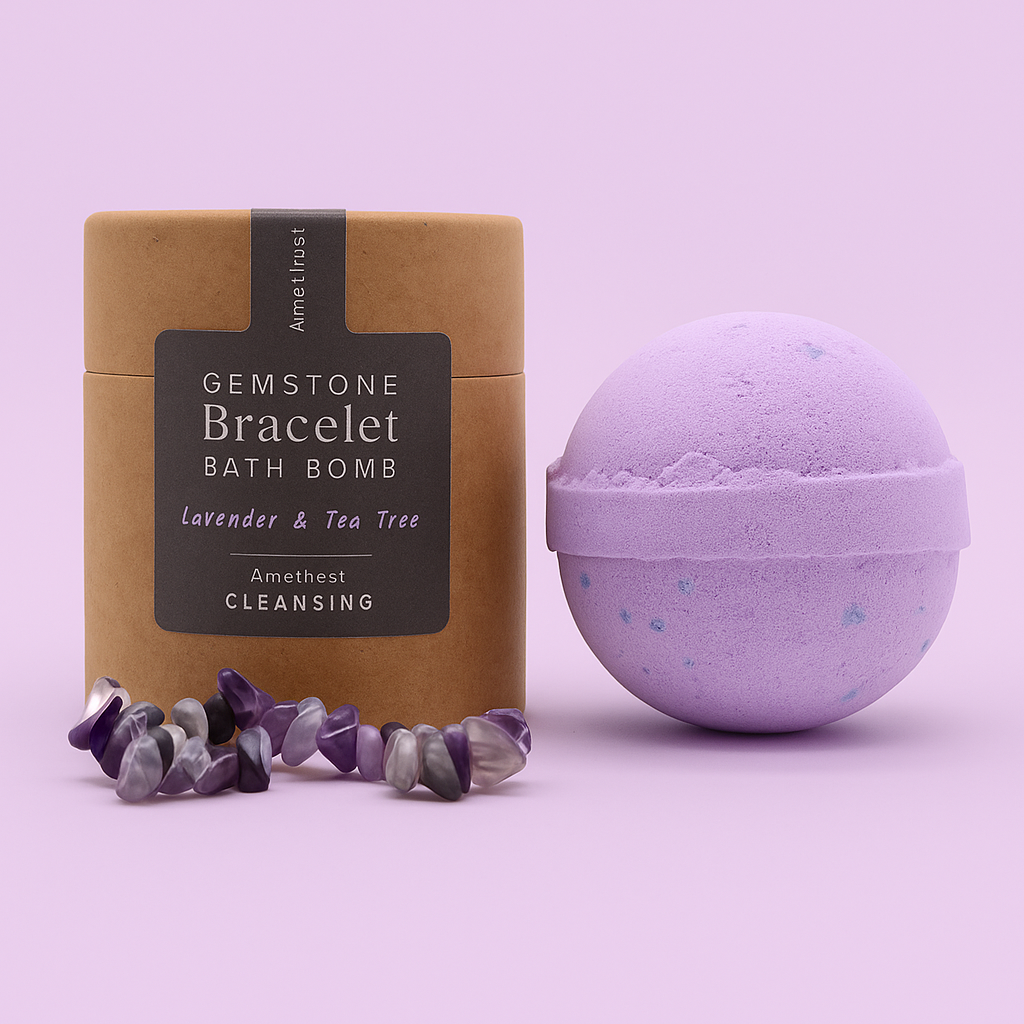 BATH BOMB - con bracciale di ametista