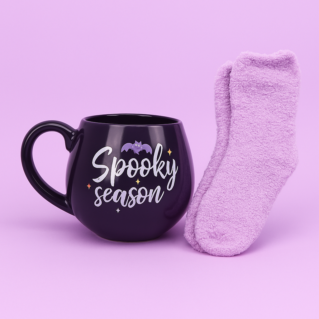 TAZZA SPOOKY SEASON - Set tazza e calzini