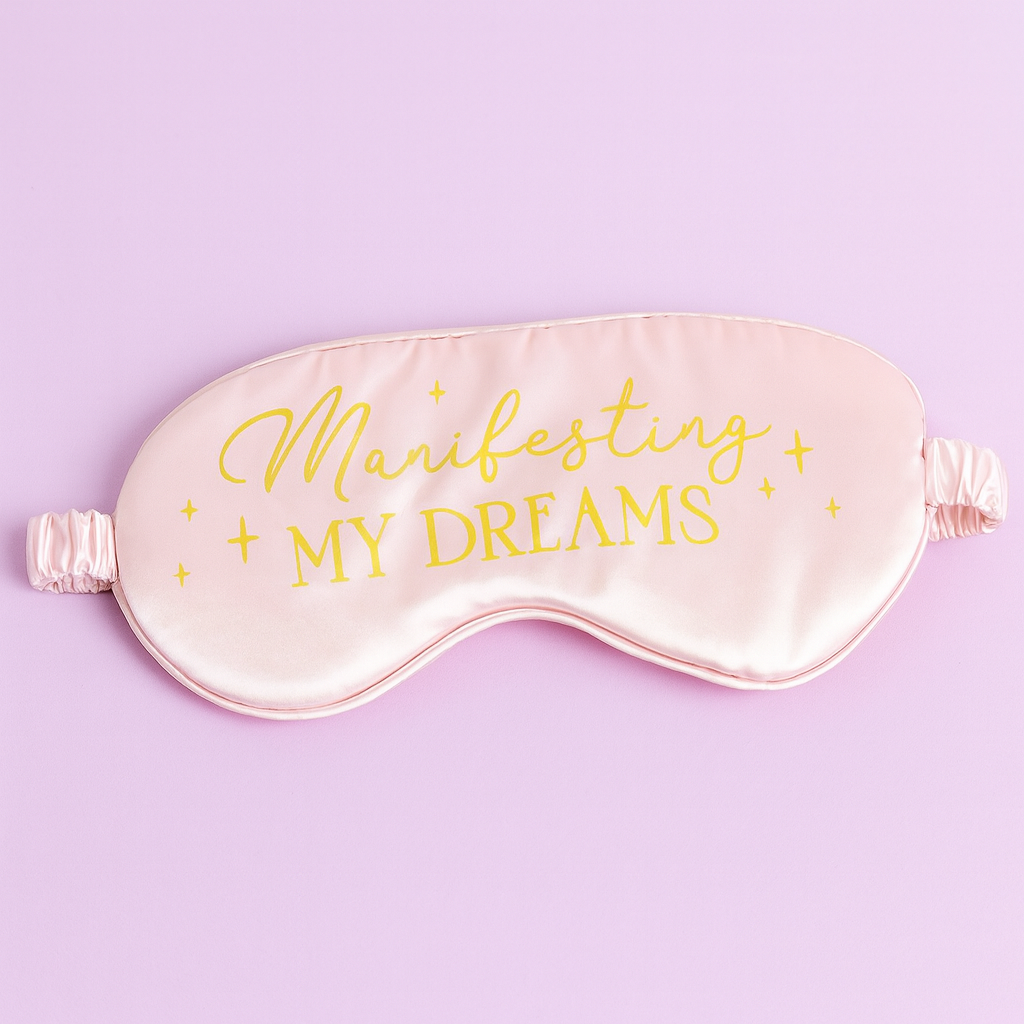 MANIFESTING MY DREAM - Mascherina da Notte in Raso