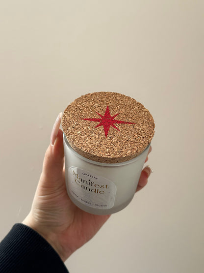 Candela Lavanda &amp; Patchouli con Cristalli di Opalite