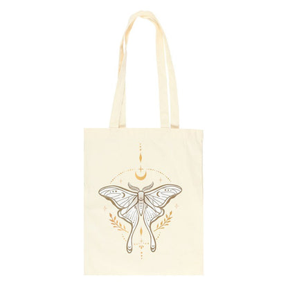 Borsa tote in policotone con motivo Luna Moth