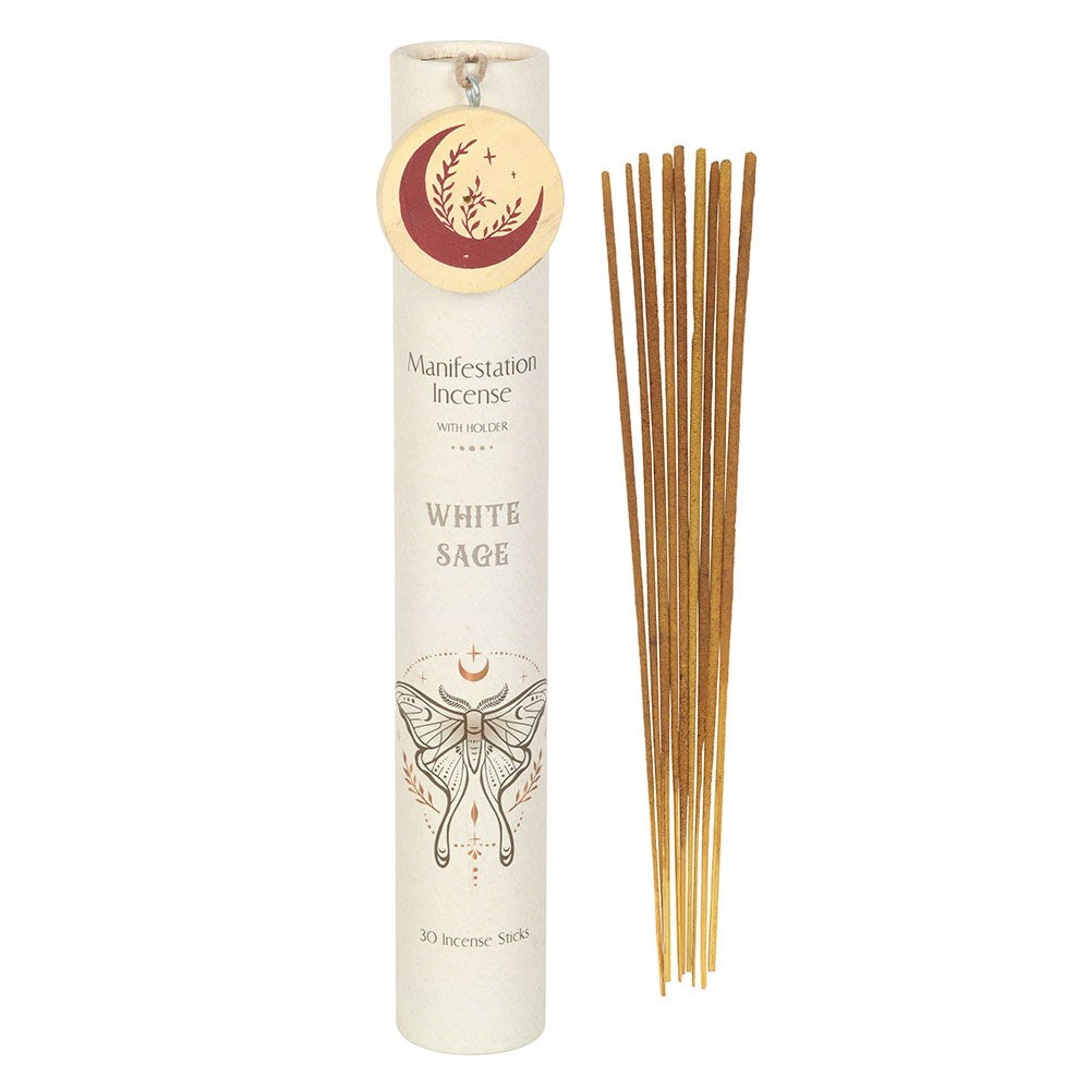 Incensi Salvia Bianca con Porta Incenso in Legno – Purificazione e Armonia